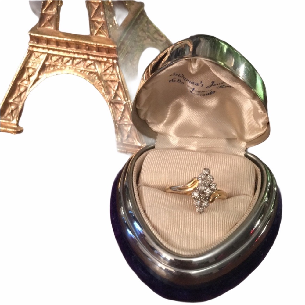 14k gold Diamond cluster ring W/appraisal